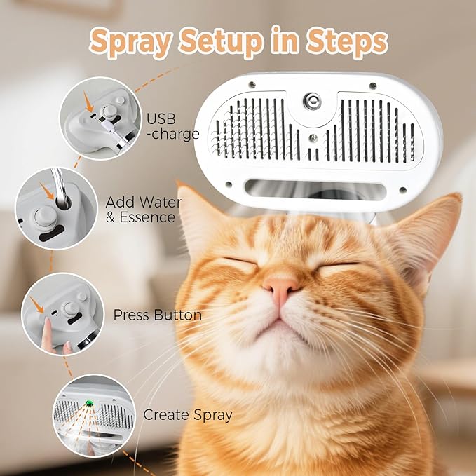 3-in-1 Steam Grooming Brush