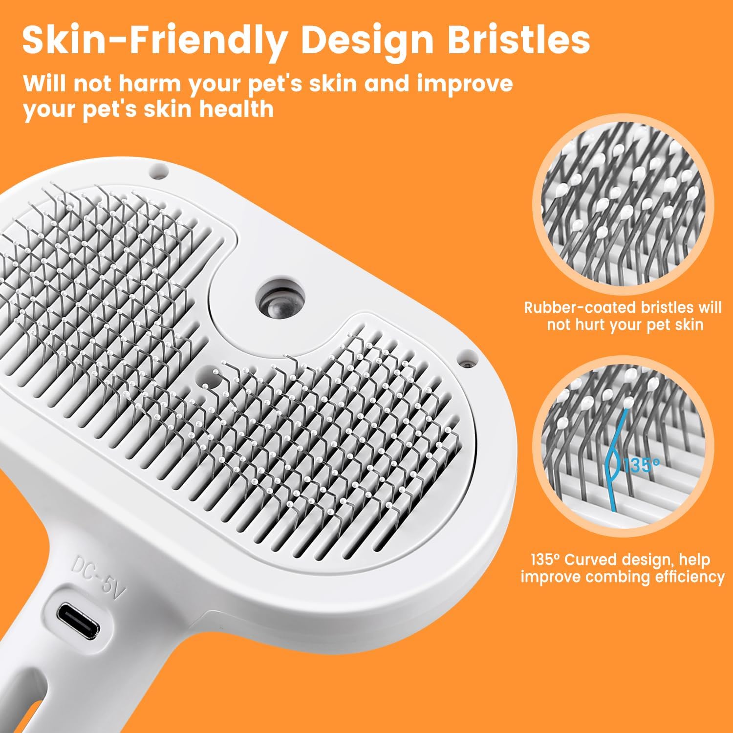 3-in-1 Steam Grooming Brush